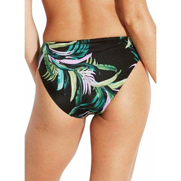 NEW SEAFOLLY las palmas ruched retro bottom in black - Picture 2 of 3